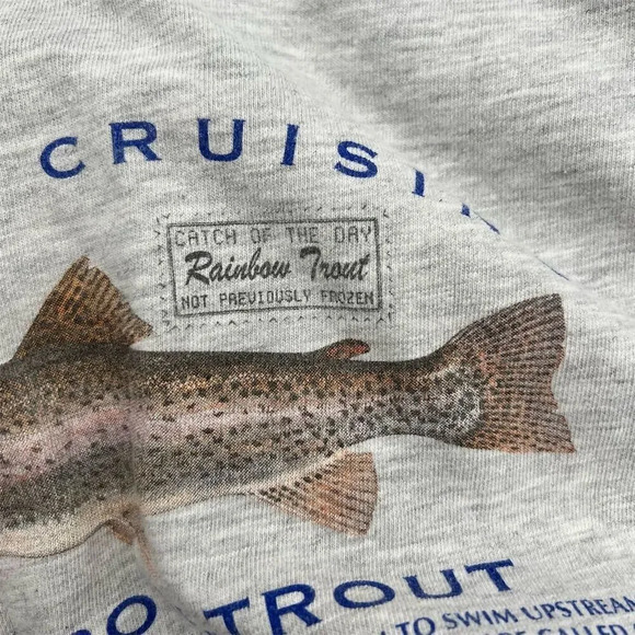 Tropic Plus Men's 2XL Gray Vintage Fishing Graphic T-Shirt‎ Short Sleeve - Picture 7 of 7